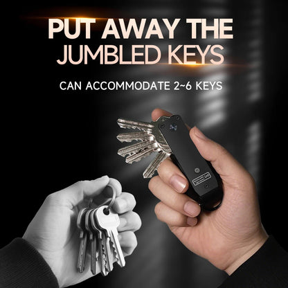 Built-in AirTag Chips, Holds 2-6 Keys, Car Key Chains with GPS Tracker, Key Finder, Key Holder for Men and Women, (iOS Only)