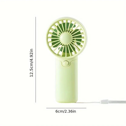 2025 Cute Mini Fan Portable Handheld Fan Lightweight Handy Fan Pocket Size Low Noise Small Electric Fan Student Gift Outdoor Fan