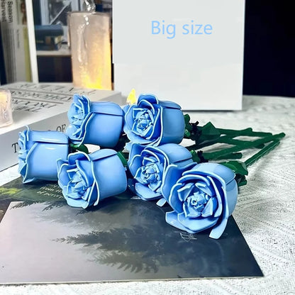 KNEW BUILT DIY Rose Flower Arrangement Building Block Toys-Enjoy Life,Loved by Girl,Create Your Favorite Bouquet,Home Decoration