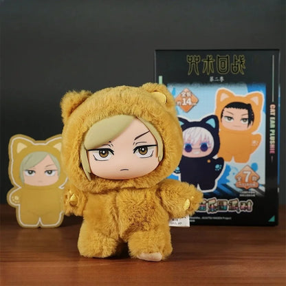 HOT Jujutsu Kaisen S2 Cat Park Party Gojo Toji Fushiguro Geto Suguru Blind Box Plush Bag Charm Collectible Model  Christmas Gift