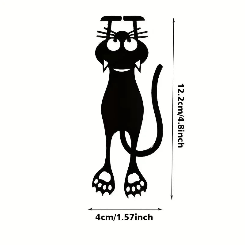 1-5PCS Kawaii Black Cat Bookmarks for Books 3D Plastic Stereo Animal Book Mark for Student Teacher's Gifts Creative Stationery