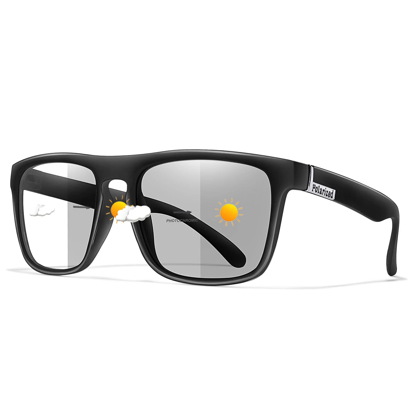 Fashion Polarized Color Changing Cycling Sunglasses Men Night Vision Car Driving Sunglass Dirt Bike Motorcycle  Glasses