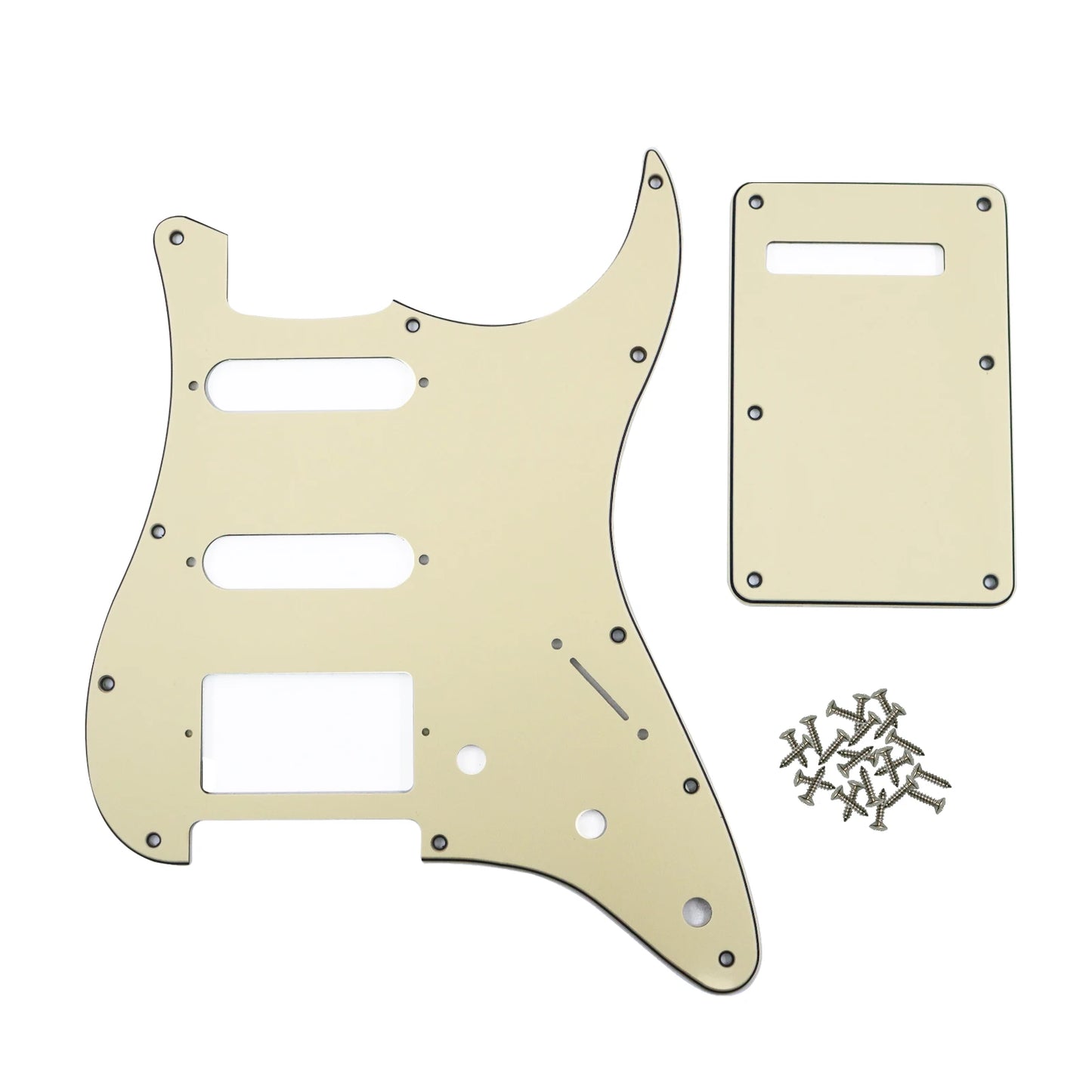 PHRILAM SSH 11 hole ST electric guitar guard, 3-Layer  St  Pickguard with Aluminum Foil Shield Fits American/Mexican ST