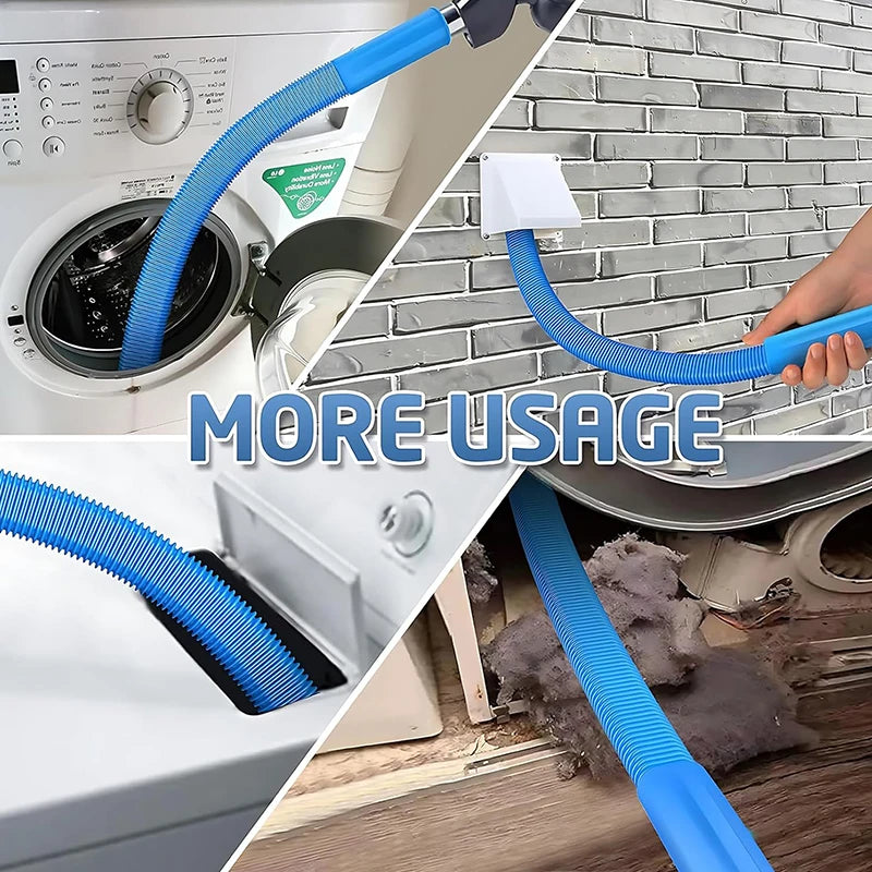 1pcs Upgraded dryer vent cleaner: vacuum cleaner hose accessories deep cleaning tool suitable for cleaning blocked pipes and deb