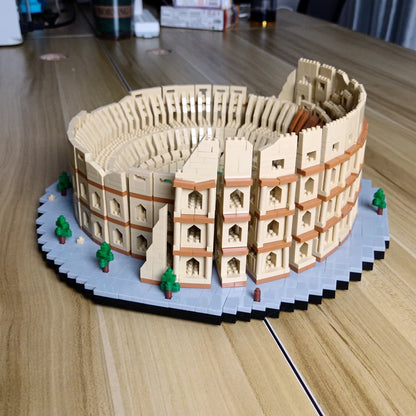 KNEW BUILT Euro Constrution Roma Colosseum Micro Mini Building Blocks for Adult Child Toys Set Arc Triomphe Louvre Big Ben Brick