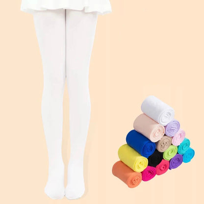 Spring Autumn Candy Color Child Pantyhose Ballet Dance Tights for Princess Girls Student Stocking Velvet Solid White Kids Tights