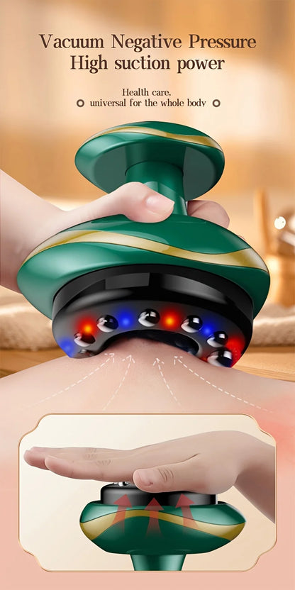 Electric Massage Meridian Brush Universal Body Dredging Cupping Scraping Instrument  Abdominal And Back Massager For Home