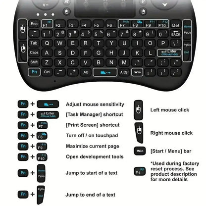 I8 2.4G Mini Wireless Keyboard 2.4GHz Air Mouse Remote Touchpad For Android TV Box PC Smart TV
