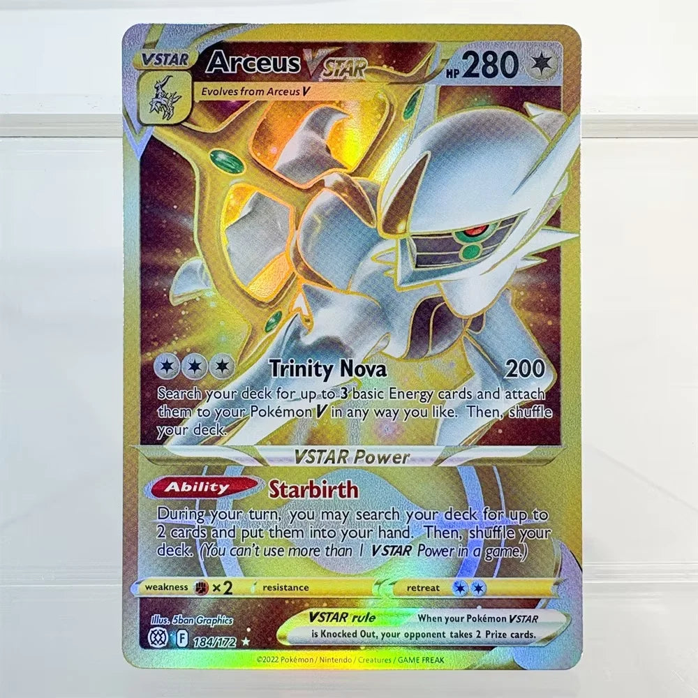 PKM Holo Proxy Cards Blaziken Vmax Aerodactyl Vstar Arceus Beedrill Mew Foil Cards PTCG PROXY The Best Gift for Collectors