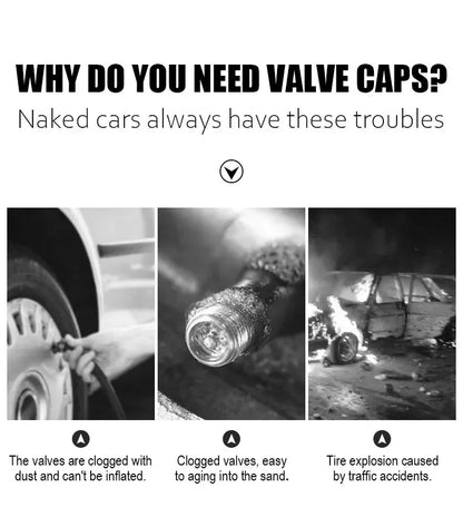 Luminous Car Tire Valve Cap Fluorescent Night Glowing Tire Decor Motorcycle Electric Bicycle Hub Valve Caps Car Accessories