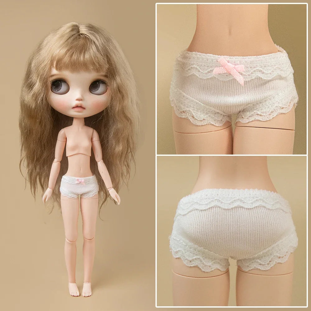 Blyth Panties Cute Lace Leggings White Pants for Ymy Licca Azones Ob22 24 27 Doll Accessories