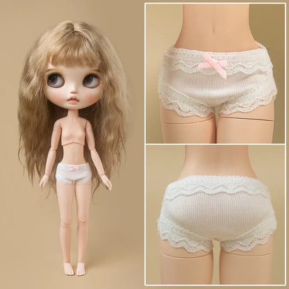 Blyth Panties Cute Lace Leggings White Pants for Ymy Licca Azones Ob22 24 27 Doll Accessories