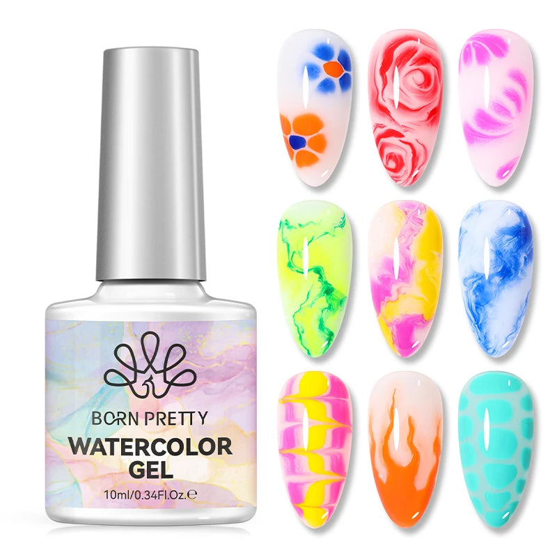 BORN PRETTY 10ml Gel Nail Polish Gel 130 Colors Semi Permanent Solid Nail Gel Varnish Soak Off UV Gel for Base Top Coat