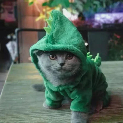 Cartoon Animal Dog Cat Costume Small Dogs Cat Winter Warm Pet Jumpsuit Pajama for Yorkies Poodle Overalls Puppy Mascotas Clothes