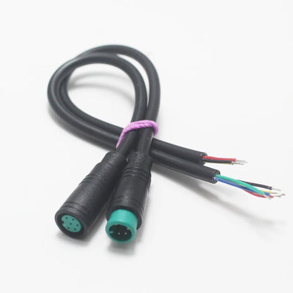 20CM M8 2 3 4 5 6 Pin Electric Bicycle Butt Plug Connector Wiring Line Scooter Brake Cable Pluger Signal Connecting Sensor