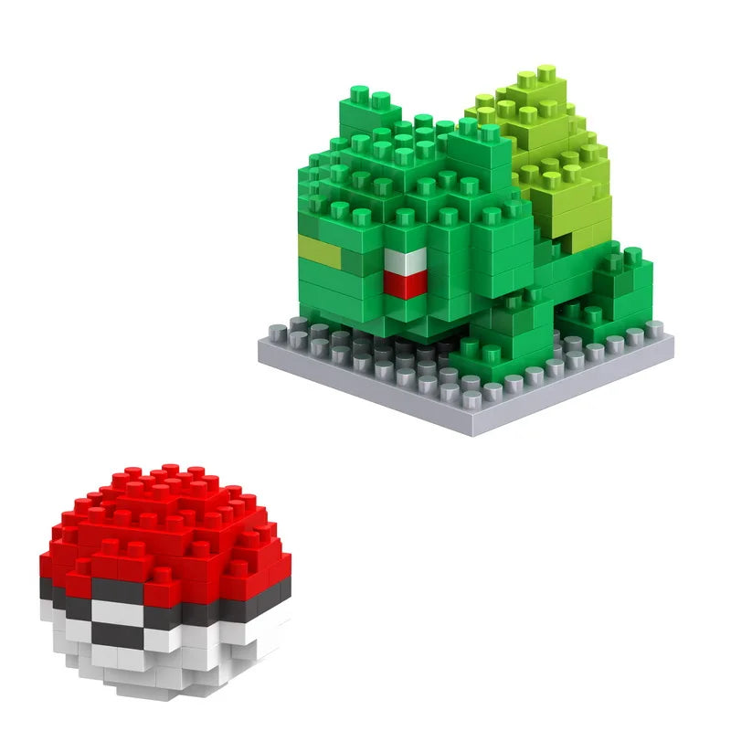 75 Style Building Blocks Assembly Anime Picachu Charizard Doll Blastoise Bulbasaur Gengar Bricks Figures Toy for Kid Gift