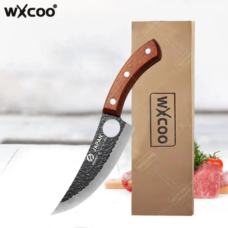 WXCOO Professional Kitchen Boning Knife Butcher Meat Cleaver Hand-Forged Household Fruit Slicing Vegetable Cutting Kitchen Knife
