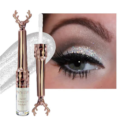 Liquid Eyeshadow & Eyeliner, Waterproof Long‑Lasting, Pearl Glitter Portable Women Eye Makeup, Christmas Halloween Gift