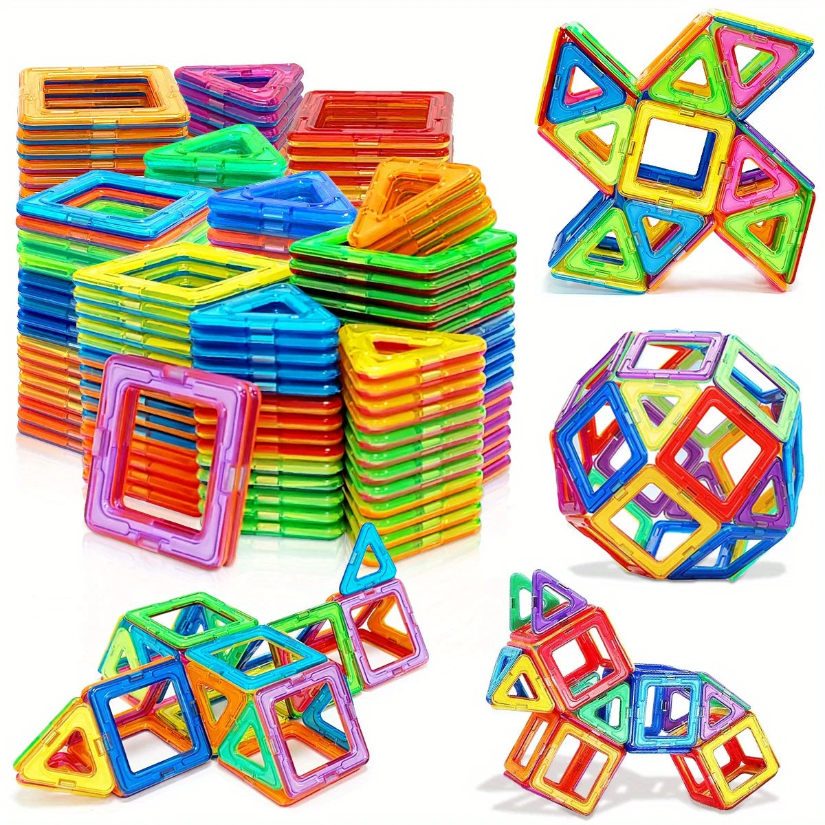 Magnetic Blocks Building, Improve Creativity Hands-On Ability 3D Puzzle Design Toy, for 3 - 6 Years Old Birthday Halloween Gift