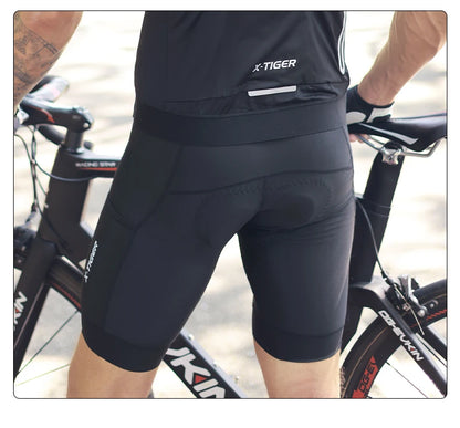 X-TIGER  Cycling Shorts Men Double Arrow Cushion Pad MTB Road Anti Slip Bike Shorts 7 Hours Ride Breathable Lycra Shorts