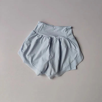 Summer Women's Sports Shorts Mesh 2 In 1 Quick-dry Yoga Shorts Breathable Fitness Shorts High Waist Fitness Running Shorts
