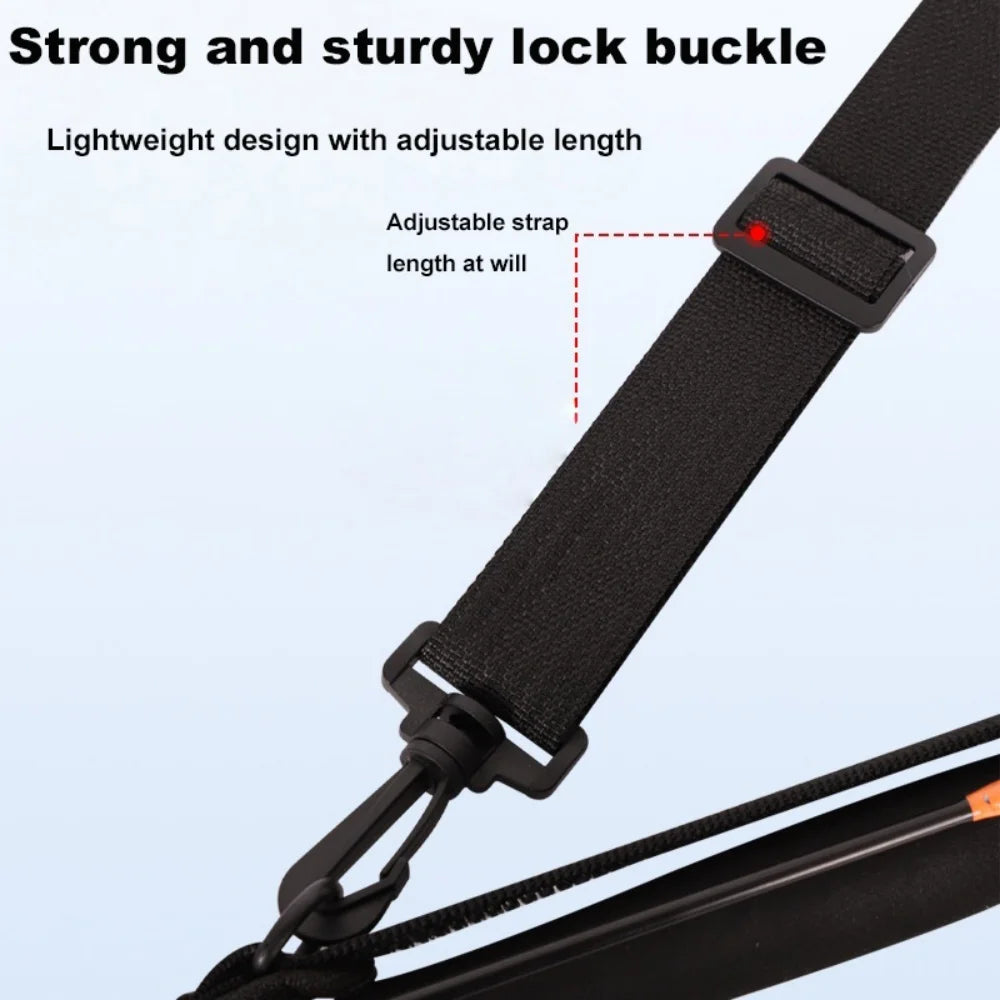 Adjustable Fishing Rod Storage Bag Black Portable Fishing Rod Shoulder Belt Fishing Rod Belt Protector Reel Fishing Accessories