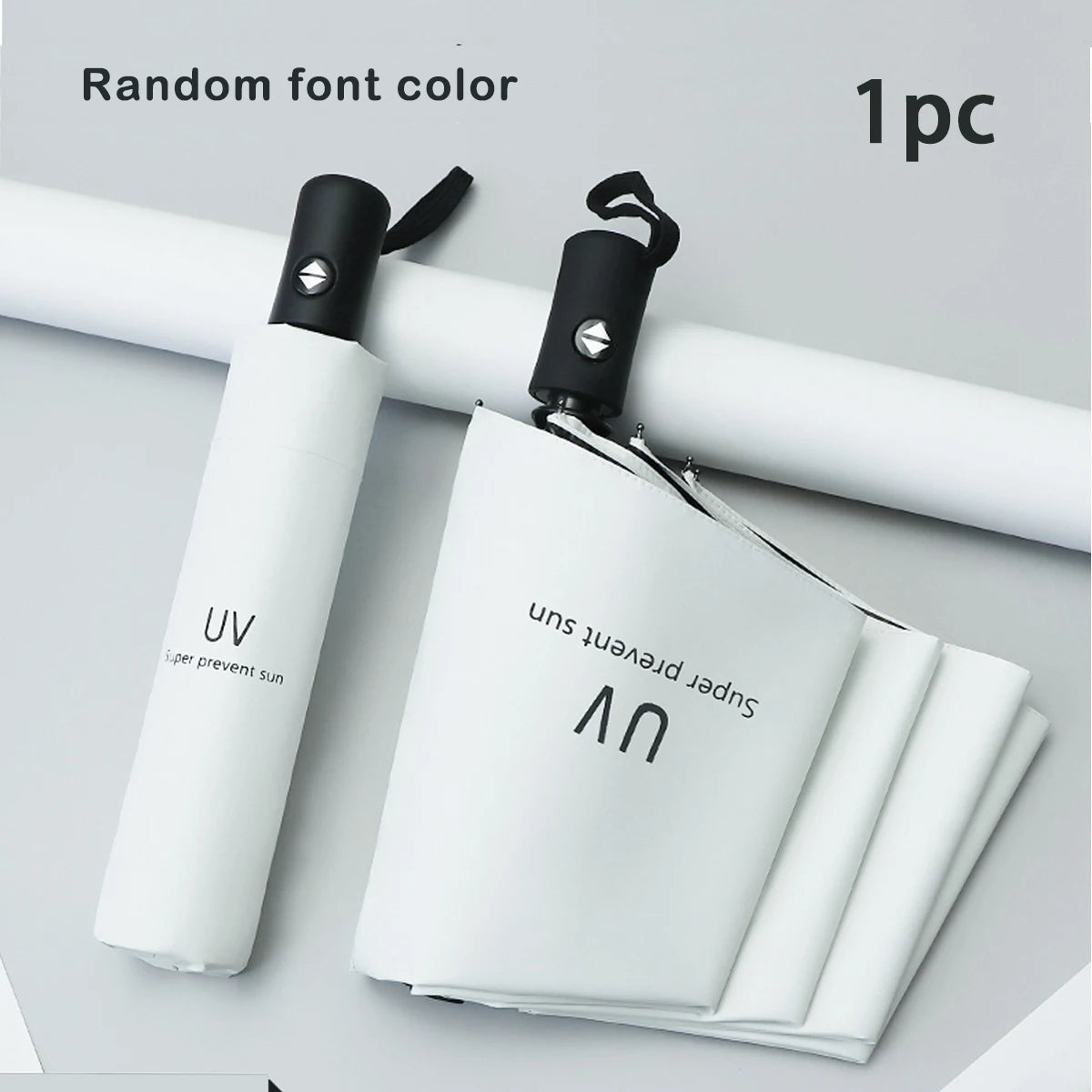 8-Rib Automatic High Quality Umbrella - One-Touch Open/Close, Compact Foldable Design for Men & Women, Navy & Black, Business &