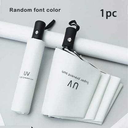 8-Rib Automatic High Quality Umbrella - One-Touch Open/Close, Compact Foldable Design for Men & Women, Navy & Black, Business &
