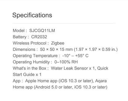 Aqara Water Leak Sensor ZigBee Water Immersing Detector Alarm Security Soaking Sensor Smart Home For Xiaomi Mi Home Homekit APP