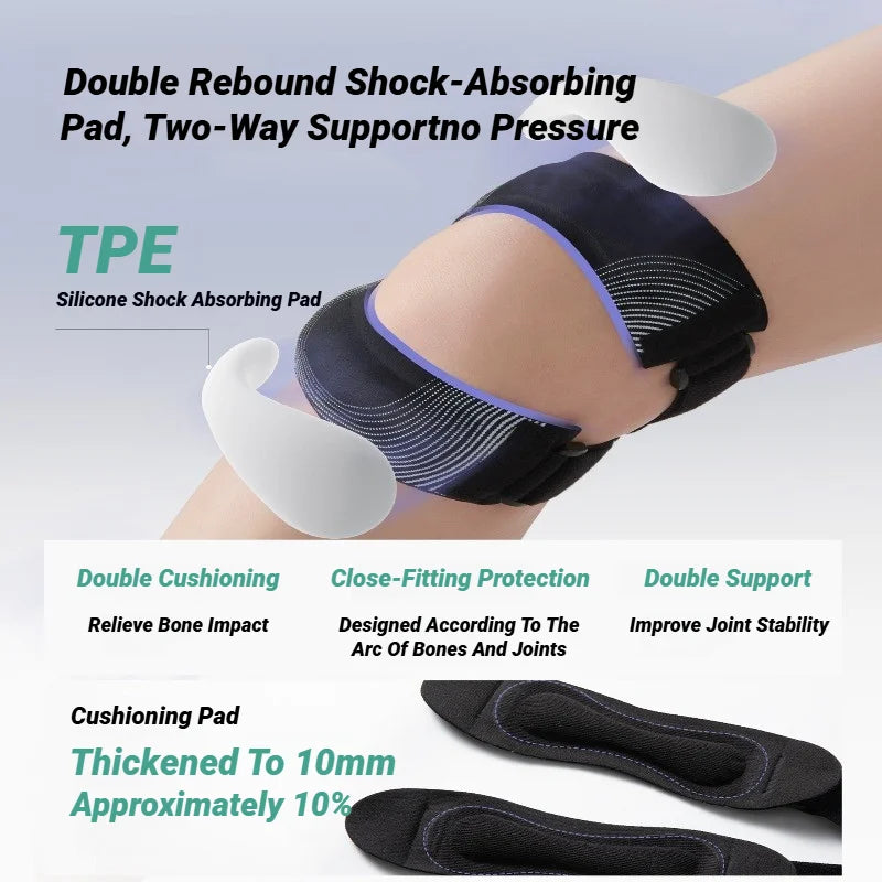 Patella Knee Brace Pro For Meniscus Adjustable Orthopedic Compression Patellar Tendon Support Strap With Pads Pain