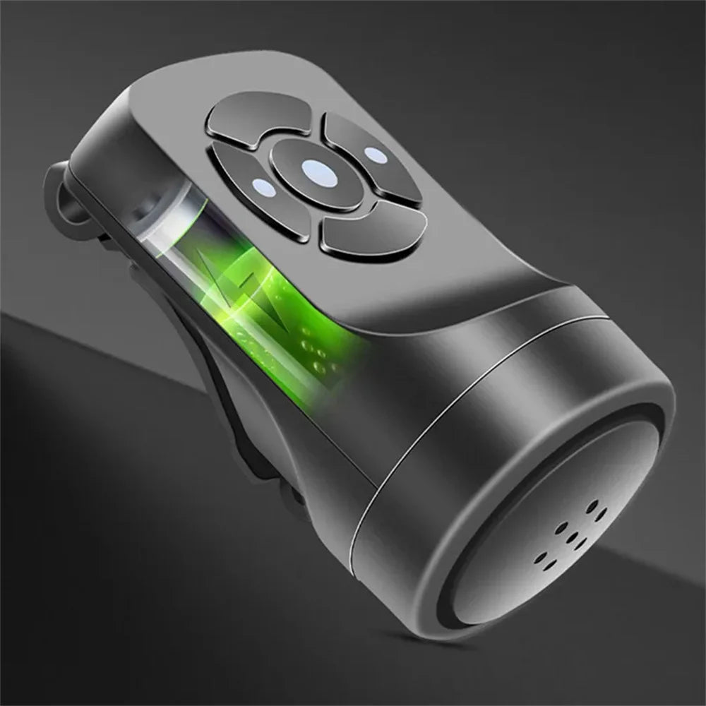 USB Rechargeable Bicycle Electric Bell Motorcycle Horn 4 Modes Mountain Bike Bell Cycling Anti-theft Alarm Horn Bike Accessorie