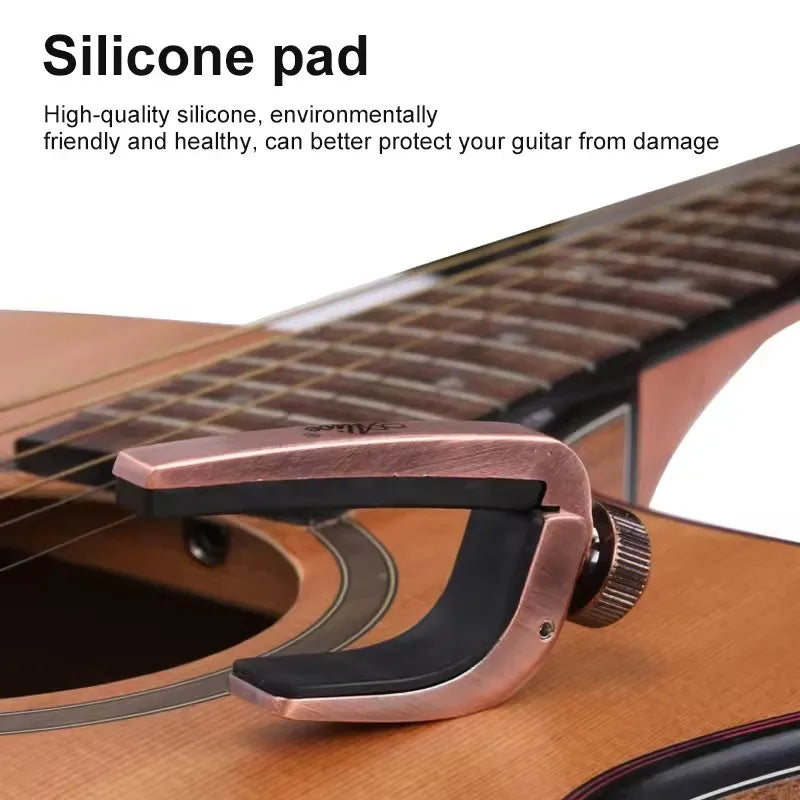 Alice Guitar Capo Adjustable Roller Metal Perfect Quick Change Tune for Electric Acoustic Guitar, Bass, Violin, and Ukulele