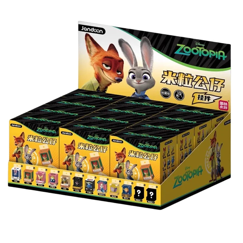 JANDOOM Disney Zootopia Judy Hopps Nick Wilde Bogo Clawhauser Anime Figur Model Rice Grain Doll Blind Box Toys Birthday Gifts