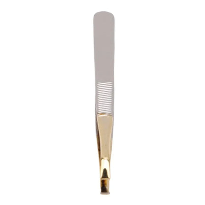 1PCS Eyebrow Tweezers Facial Hair Removal Clip Stainless Steel Flat Slant Tip Eyebrow Eyelash Makeup Tweezer Beauty Tools