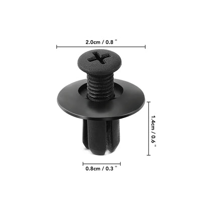Car Bumper Fender 8mm Hole 1000/500/50Pcs Plastic Rivets Fastener Screw Door Trim Panel Retainer Fastener Clips Car Accessories