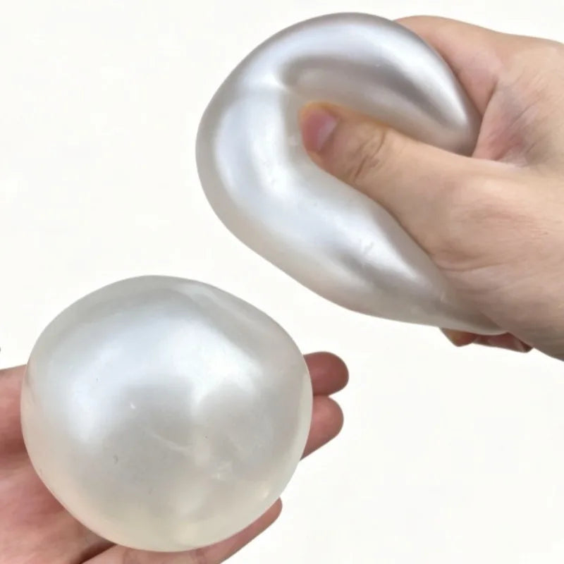 Moldable Squishy Pearl Coconut Oil Squeeze Toy Moldable Stress Ball Squishy Toy Slow Rising Decompression Sensory Toy for Adult