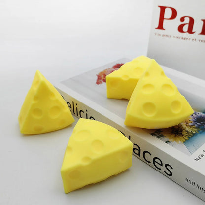 Cheese Squishy Toy Simulation Cheese Squeeze Toy Soft Cute Decompressing Pinching Cheese Sticky Slow Rebound for Adults Toy