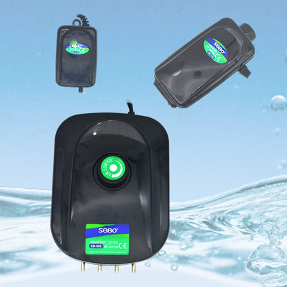 SOBO Silent Aquarium Oxygen Air Pump Fish Tank Adjustable Air Volume High Power Oxygenator Air Compressor Aerator 220v