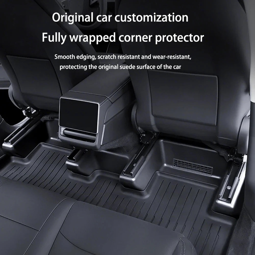 For Tesla Model Y Juniper 2025 2026 Under Seat Corner Guard Seat Slide Rail Protector Cover Anti-Kick Decor Flocking Accessories