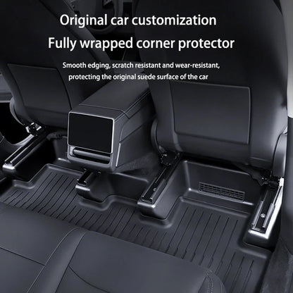 For Tesla Model Y Juniper 2025 2026 Under Seat Corner Guard Seat Slide Rail Protector Cover Anti-Kick Decor Flocking Accessories