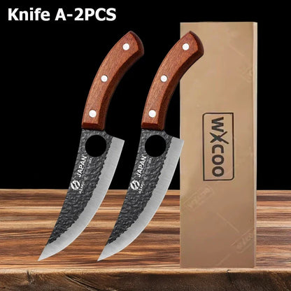 WXCOO Professional Kitchen Boning Knife Butcher Meat Cleaver Hand-Forged Household Fruit Slicing Vegetable Cutting Kitchen Knife