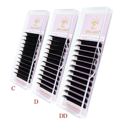 SONG LASHES  Y lashes 0.05 premade fans eyelash extensions  for salon  individual Y shape eyelash extensions  YY lashes cilios y