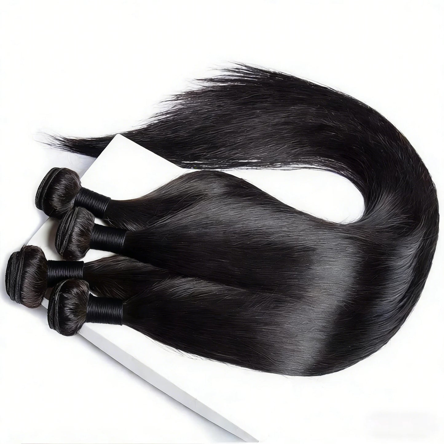 30 32 Inch Bone Straight Bundles Human Hair 100% Unprocessed Raw Remy Hair 3 4 Bundles Brazilian Extension Double Weft For Women