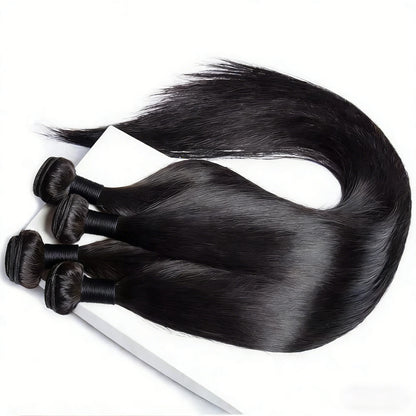 30 32 Inch Bone Straight Bundles Human Hair 100% Unprocessed Raw Remy Hair 3 4 Bundles Brazilian Extension Double Weft For Women