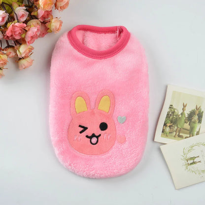 Cute Print Tea Cup Dog Sweater Winter Warm Fleece Pet Clothes for Small Dogs Teddy Chihuahua Puppy Pullovers mascotas Clothing