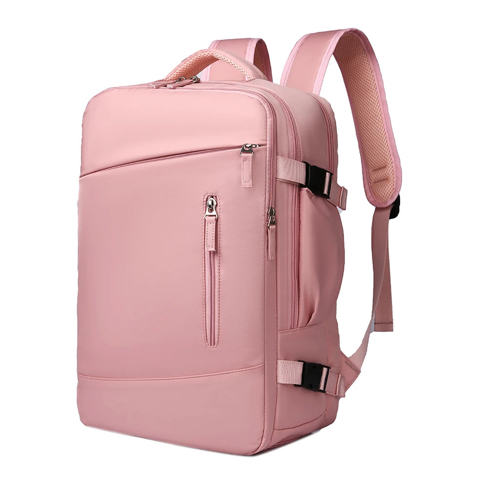 Large-capacity Oxford Travel Backpack, Men's And Women's Simple Leisure Backpack, Independent Shoe Compartment, Usb Interface