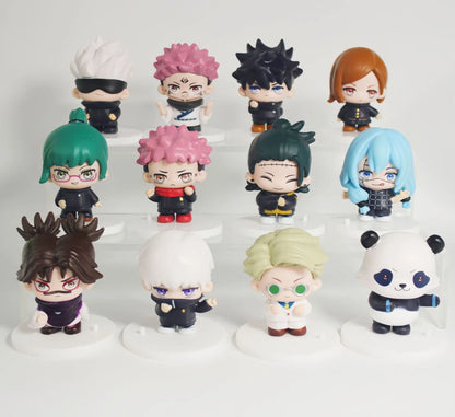 12pcs/set Animation Jujutsu Kaisen Itadori Yuji Gojo Satoru Ryomen Sukuna Megumi Kugisaki Action Figure Collection Anime Model