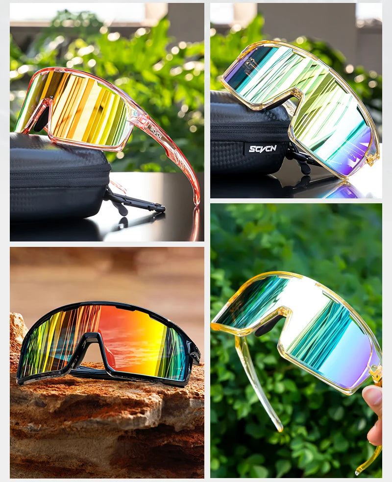 SCVCN Cycling Glasses MTB Road Bike Sunglasses UV400 Bicycle Glasses Protection Light Unisex Bike Sports Equipment