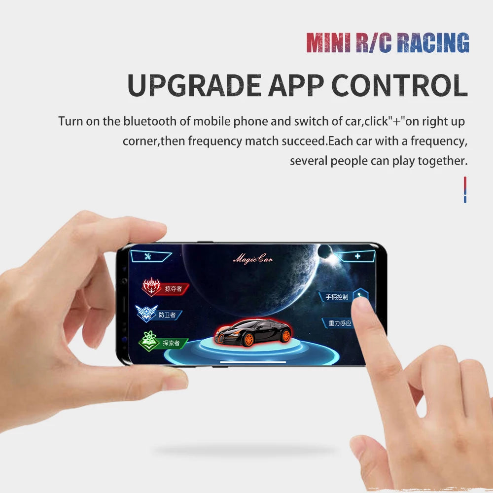 1:58 Remote Control MINI RC Car Battery Operated Racing Car PVC Cans Pack Machine Drift-Buggy Bluetooth radio Controlled Toy Kid