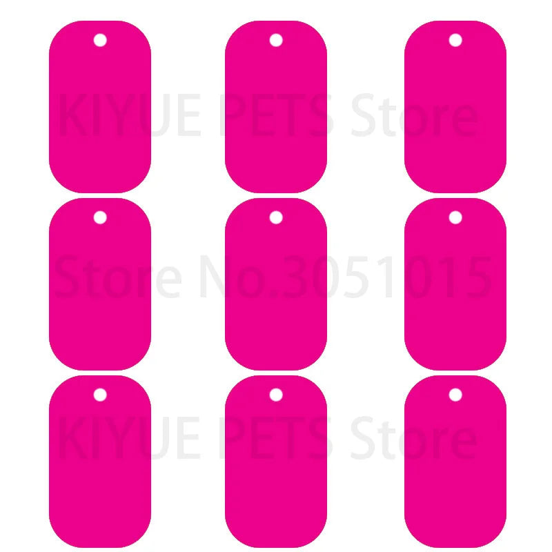 100Pcs Dog Tag Military Pet Id Tags Aluminum Name Pendant Blank Dog Tags Personalized Customized Dog Tag